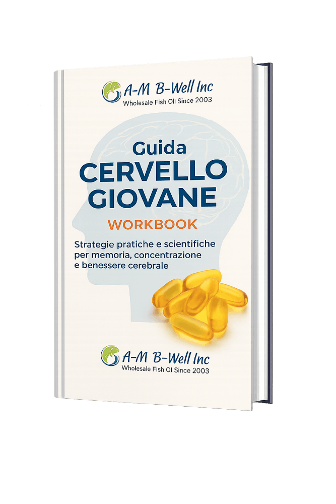 Copertina ebook Cervello Giovane - Guida completa per memoria e salute cerebrale con 39 pagine di strategie scientifiche